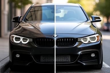 BMW before and after exterior detailing
