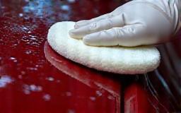 Ceramic coating being applied to luxury car paintwork