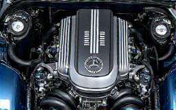 Sparkling clean engine bay after professional detailing